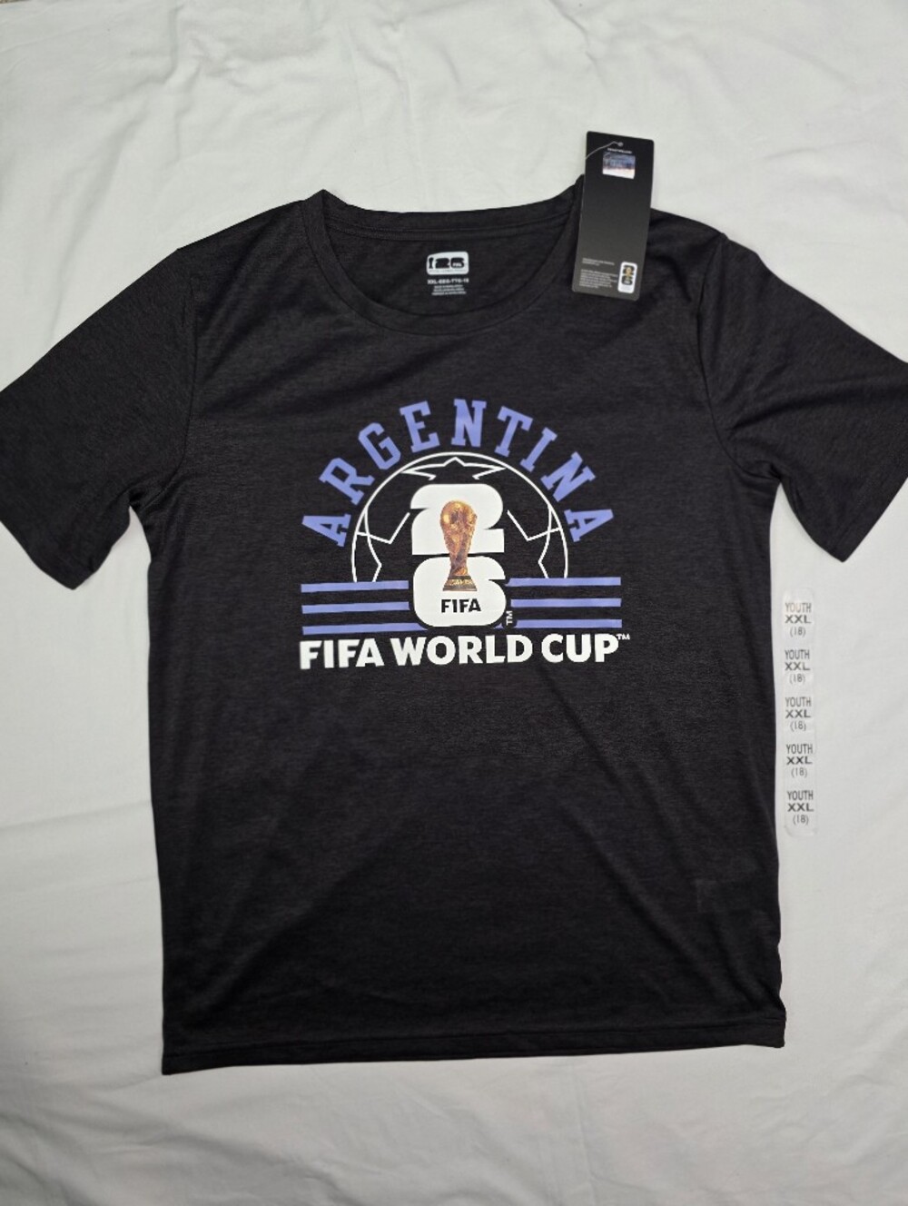 Argentina FIFA World Cup Short Sleeve Graphic Performance.Tee - Slate Black